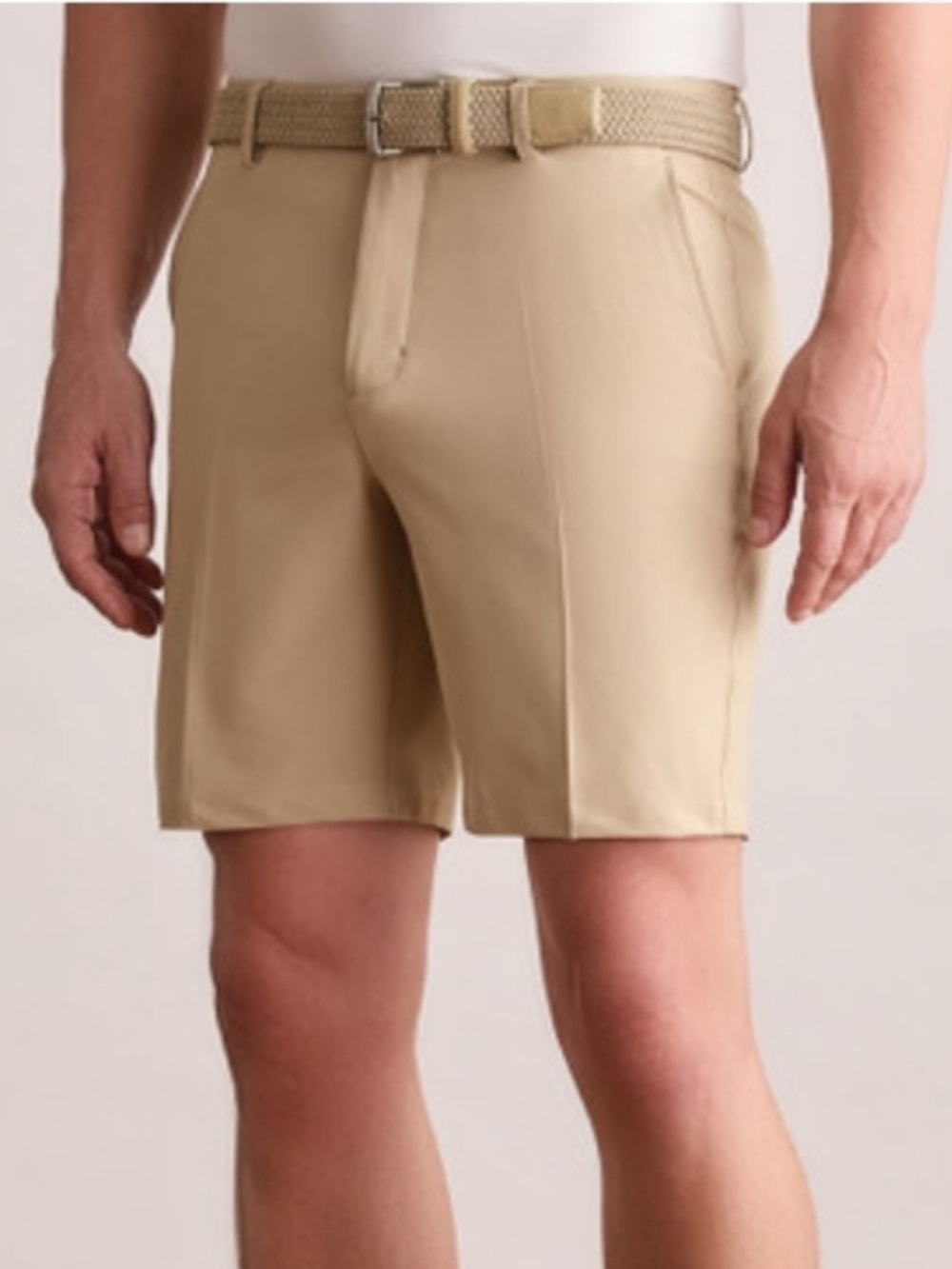 Dunning NWT Golf Player Fit Wove 8" Shorts Size 34 In Tan